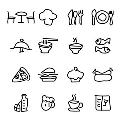 Food and drinks icon.burger with drink icon. Restaurant line icons set. Vector illustration.