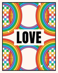 Pride day celebration poster, banner. LGBT vector illustration