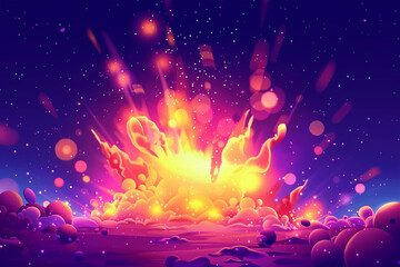 game background blast effect cartoon glow effect background