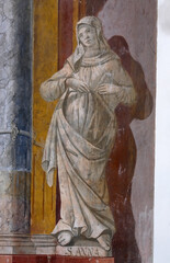 Obraz premium Saint Anne, altar of the Immaculate Conception in the Church of All Saints in Sesvete, Croatia