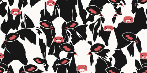 seamless pattern with cows