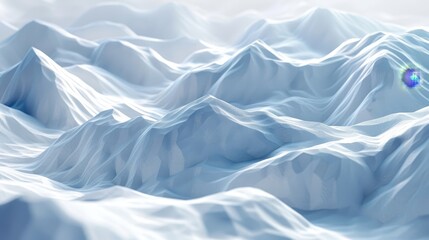 Obraz premium Abstract depiction of snowy mountain peaks, offering a serene and tranquil winter landscape with smooth, soft light accentuations.