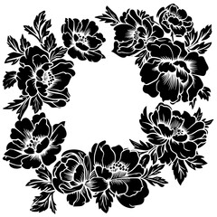 peony silhouette, peony svg, peony png, peony illustration, peony, silhouette flower, floral svg, herb svg, flower illustration, flower, floral, vector, nature, illustration, spring, design, pattern, 