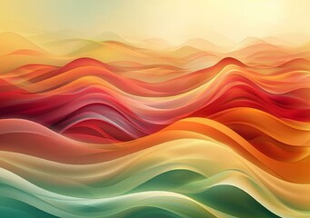 Obraz premium Red and Blue Waves