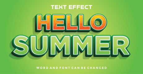 Hello summer editable text effect