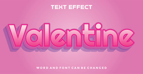 Valentine editable text effect