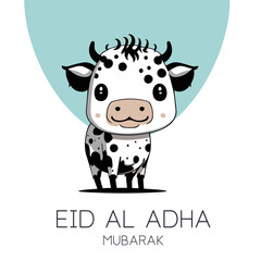 Eid Al Adha Mubarak Islamic Celebration Muslim Community event, Eid Greeting Card Cute Illustration