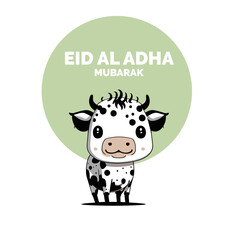 Eid Al Adha Mubarak Islamic Celebration Muslim Community event, Eid Greeting Card Cute Illustration