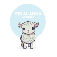 Eid Al Adha Mubarak Islamic Celebration Muslim Community event, Eid Greeting Card Cute Illustration