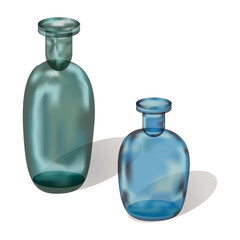 Glass or Crystal Bottle Vase Vector