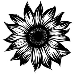 sunflower silhouette, sunflower svg, sunflower png, sunflower illustration, sunflower , silhouette flower, floral svg, herb svg, flower illustration, flower, floral, vector, nature, illustration, spri