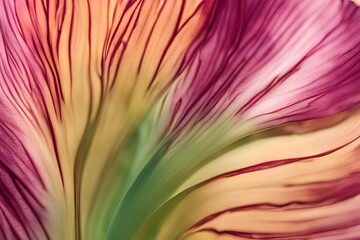 Close-up of colorful flower petals, vibrant gradient, macro photography, intricate details, botanical beauty, nature's design, abstract floral pattern, soft textures