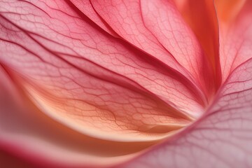 Close-up of colorful flower petals, vibrant gradient, macro photography, intricate details, botanical beauty, nature's design, abstract floral pattern, soft textures