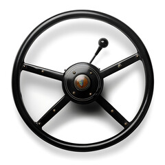 Obraz premium Steering wheel, a metaphor for controlling the direction of an organization