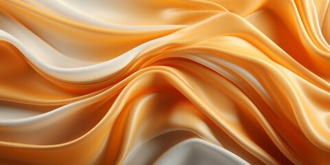 Close-up of golden silk fabric with beautiful shimmery texture and smooth folds, perfect for luxury themes. High quality photo