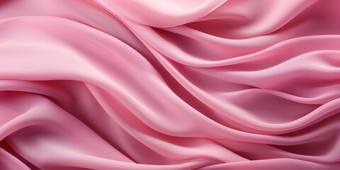 Obraz premium The photo shows opulent pink silk fabric, with soft folds and shiny texture, suitable for elegant backgrounds. High quality photo
