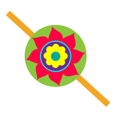 Rakhi Illustration Colourful -  Rakhi Festival - Rkasha Bandhan - Indian Festival - Pink and Purple Rakhi