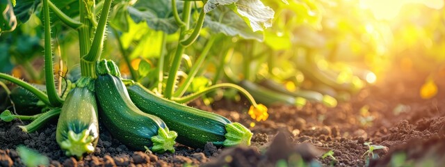 Obraz premium close-up of zucchini in hands. selective focus