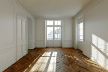 Obraz premium Minimalist interior design of an empty room