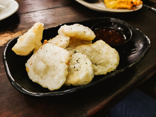 crispy cornstarch Indonesian street food 