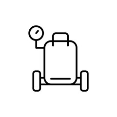 Air compressor outline icons, minimalist vector illustration ,simple transparent graphic element .Isolated on white background