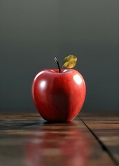 red apple on a table