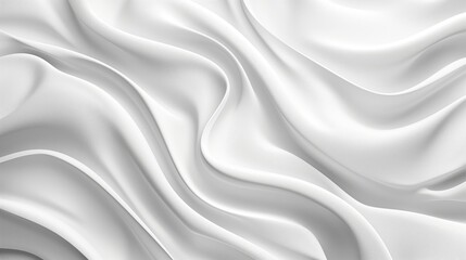 Elegant Flow of White Fabric