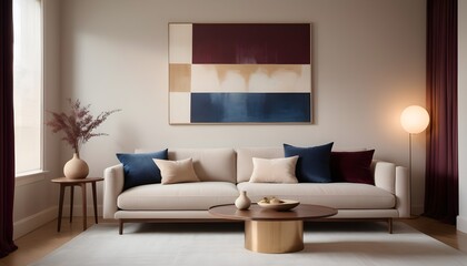 Photo interior modern design room 3D illustration