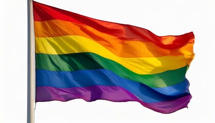lgbt flag on a white background, queer lgbtq pride month, parade, june 1st, fight against homophobia and bullying, tolerance
