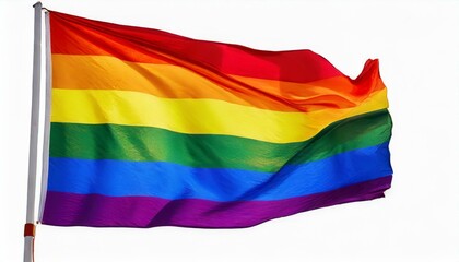 lgbt flag on white background, queer lgbtq pride month, parade, june 1