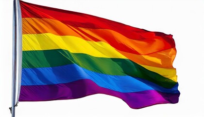 Fototapeta premium lgbt flag on white background, queer lgbtq pride month, parade, june 1