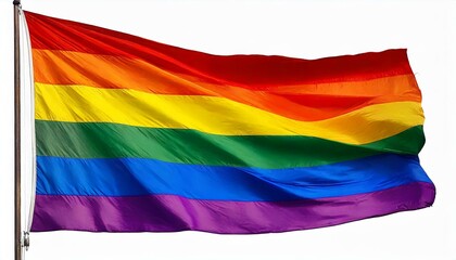 lgbt flag on a white background, queer lgbtq pride month, parade, june 1st, fight against homophobia and bullying, tolerance