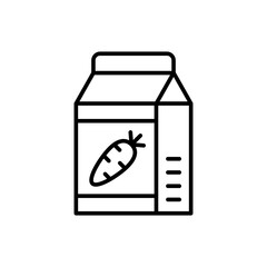 Carrot juice outline icons, minimalist vector illustration ,simple transparent graphic element .Isolated on white background