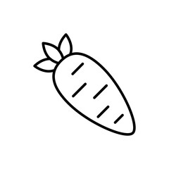 Carrot outline icons, minimalist vector illustration ,simple transparent graphic element .Isolated on white background