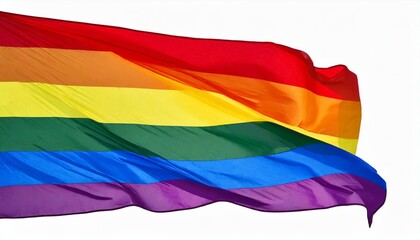 Fototapeta premium lgbt flag on a white background, queer lgbtq pride month, parade, june 1st, fight against homophobia and bullying, tolerance