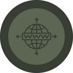 Browsing Line Green Circle Icon