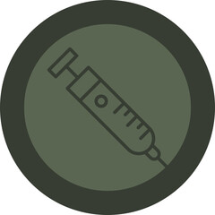 Injection Line Green Circle Icon