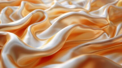 Obraz premium Close-up of golden silk fabric with beautiful shimmery texture and smooth folds, perfect for luxury themes. High quality photo