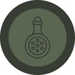 Potion Line Green Circle Icon