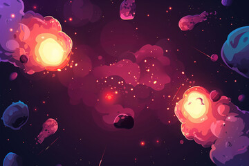 game background blast effect cartoon glow effect background