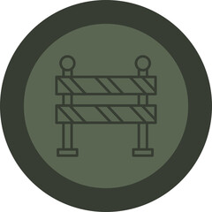 Boundary Line Green Circle Icon