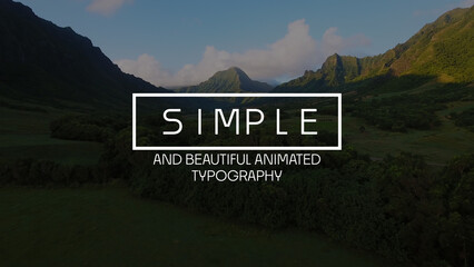 Simple and Beautiful Animated Typography