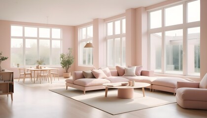 Fototapeta premium Photo interior modern design room 3D illustration