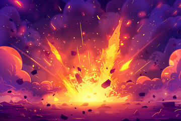 game background blast effect cartoon glow effect background