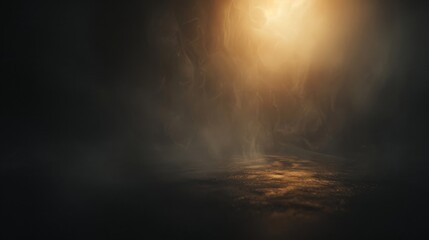 Fototapeta premium Subtle Warm Glow on Dark Grey Background, Minimalist Design