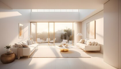 Fototapeta premium Photo interior modern design room 3D illustration