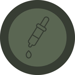Eye Drops Line Green Circle Icon