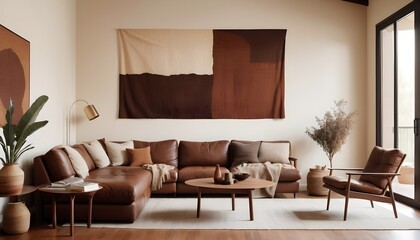 Photo interior modern design room 3D illustration