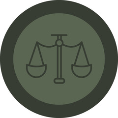 Law Line Green Circle Icon