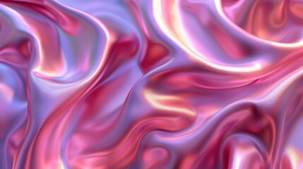 Obraz premium The photo shows opulent pink silk fabric, with soft folds and shiny texture, suitable for elegant backgrounds. High quality photo